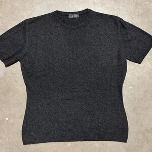 Italian Cashmere Short Sleeve One Day Top Italy Tshirt Luxury Vintage